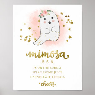 Affiche SIGNE Halloween Girl Baby shower Mimosa Bar