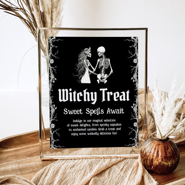 Affiche SIGNE Halloween Skeleton Witchen Treat Sweets (Créateur téléchargé)