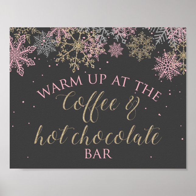 Affiche SIGNE Hiver Onederland Café et chocolat chaud (Devant)
