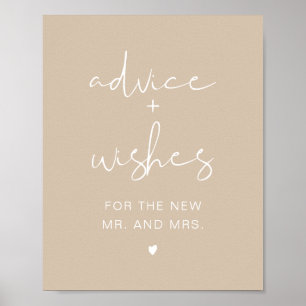 Affiche SIGNE INDIE Bohême Beige Conseils & Voeux