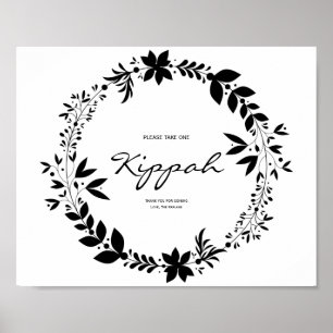 Affiche SIGNE Kippah, SIGNE Mariage Kippot personnalisable