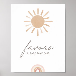 Affiche Signe Little Ray of Sunshine Baby shower Faveurs
