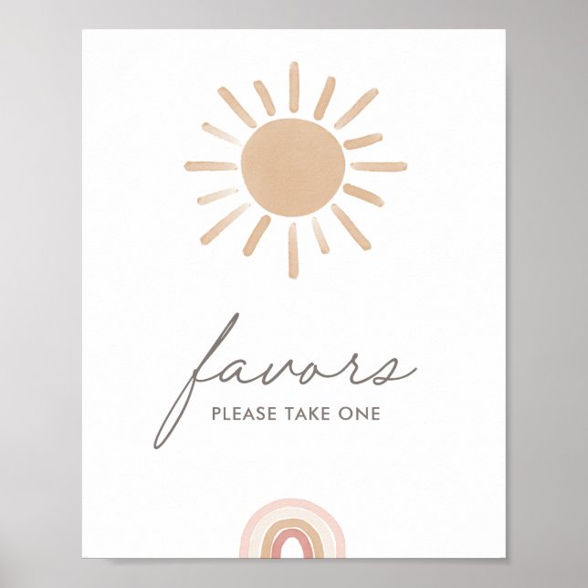 Affiche Signe Little Ray of Sunshine Baby shower Faveurs (Devant)