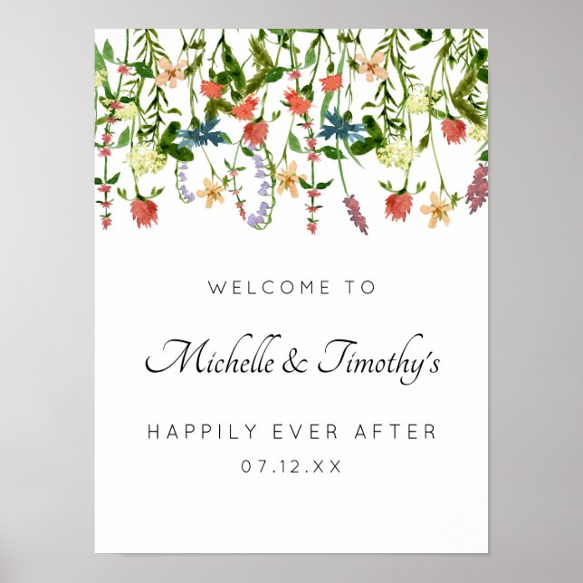 Affiche SIGNE Mariage botanique Floral (Devant)