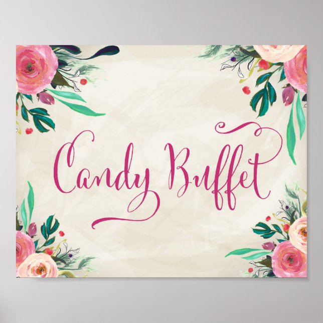 Affiche SIGNE mariage - Buffet bonbon (Devant)