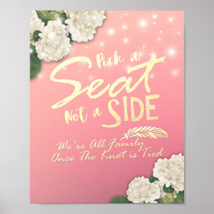 Affiche SIGNE mariage Choisir Un Siège Pas Un Côté Chic Hy