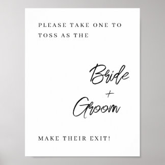 Affiche Signe mariage Confetti Toss - Simplement Élégant