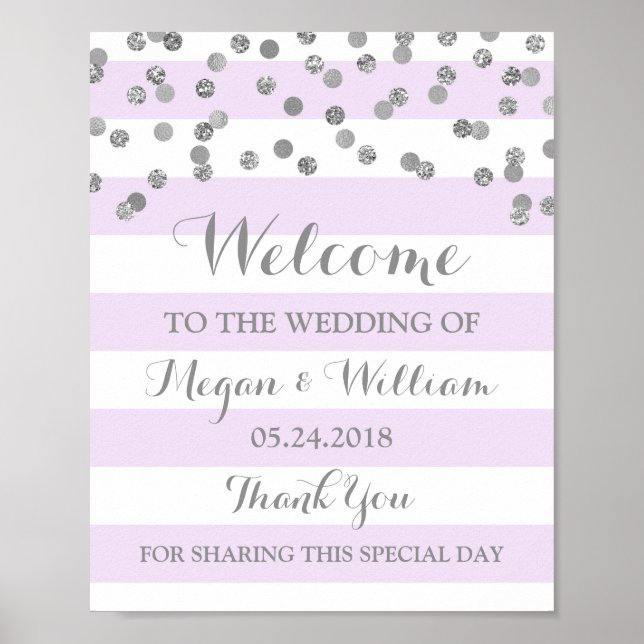 Affiche SIGNE Mariage D'ACCUEIL Bande Violette Argent Conf (Devant)