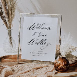 Affiche signe mariage de bienvenue pour la typographie noi