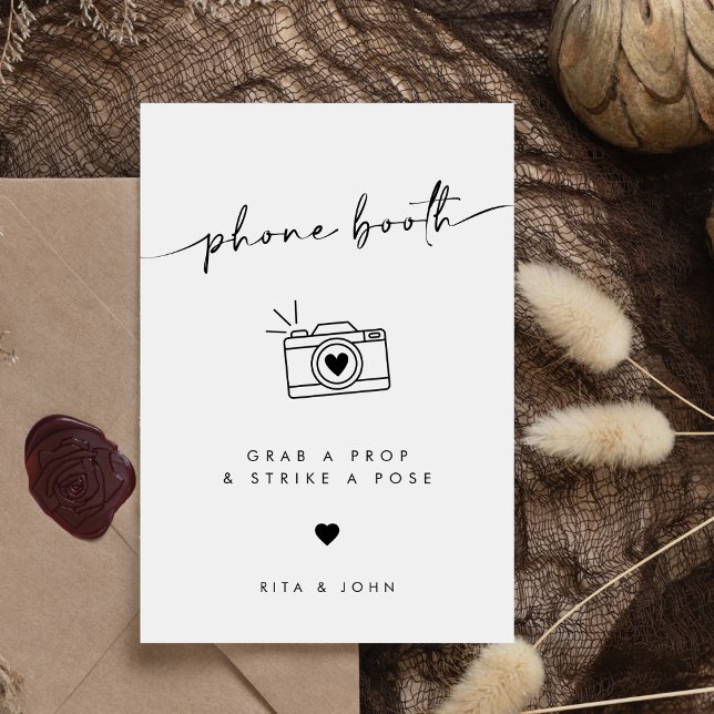 Affiche Signe Mariage de cabine photo moderne chic (Créateur téléchargé)