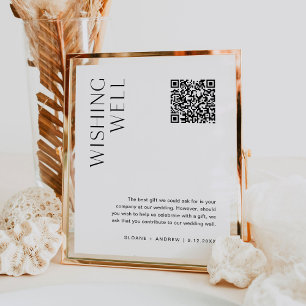 Affiche SIGNE Mariage de code QR de Venmo HARLOW Wishing W