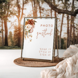 Affiche Signe Mariage de coucher de soleil floral modifiab