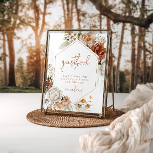 Affiche Signe Mariage de coucher de soleil floral modifiab