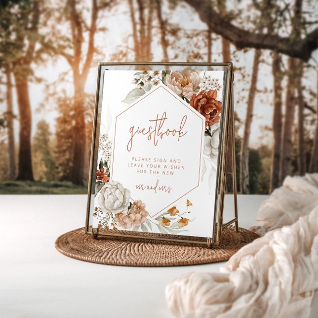 Affiche Signe Mariage de coucher de soleil floral modifiab (Créateur téléchargé)