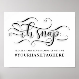Affiche Signe Mariage de Hashtag Oh Snap