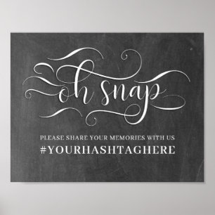 Affiche Signe Mariage de Hashtag Oh Snap
