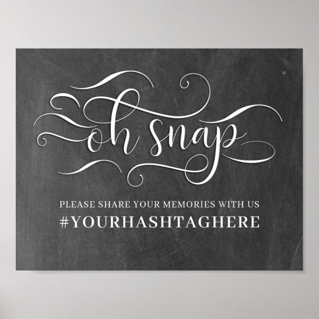 Affiche Signe Mariage de Hashtag Oh Snap (Devant)