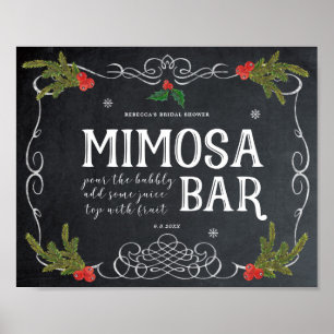Affiche signe mariage de la fête de noël