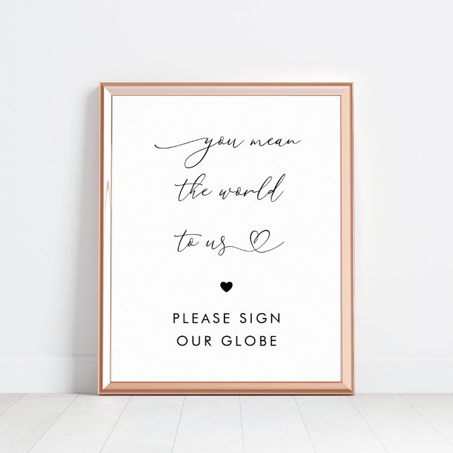 Affiche Signe Mariage du Heart Globe pour nous (Créateur téléchargé)
