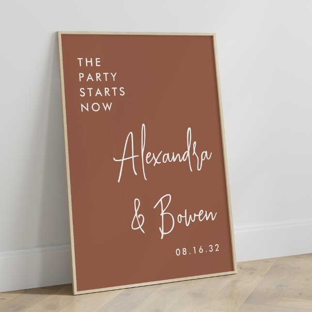 Affiche Signe Mariage du Parti | Rouille (Créateur téléchargé)