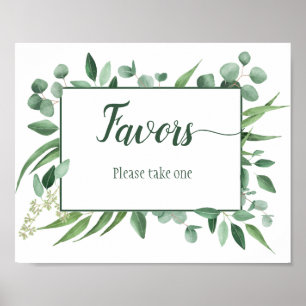 Affiche Signe Mariage Eucalyptus Envy 8x10 Faveurs