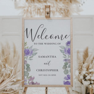 Affiche SIGNE Mariage Floral Rustique Eucalyptus & Purple