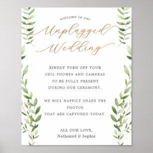 Affiche SIGNE Mariage Gold Green Unplugged