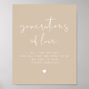 Affiche SIGNE Mariage INDIE Boho Beige Generations of Love