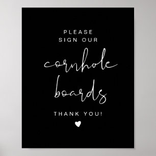 Affiche SIGNE Mariage JOVI Edgy Black Cornhole