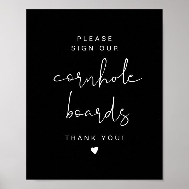 Affiche SIGNE Mariage JOVI Edgy Black Cornhole (Devant)