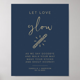 Affiche SIGNE Mariage Laisser l'amour brillant de la marin