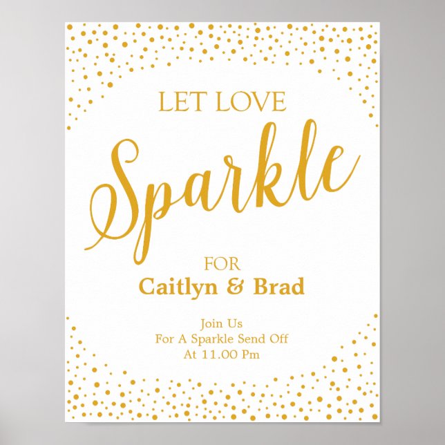 Affiche SIGNE mariage - Laisser l'amour Sparkle Confetti S (Devant)