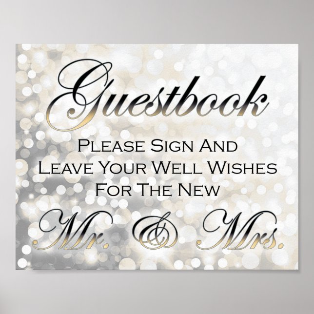 Affiche Signe Mariage noir et or (Devant)