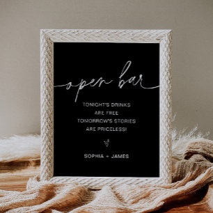 Affiche SIGNE Mariage NOIR Open Bar
