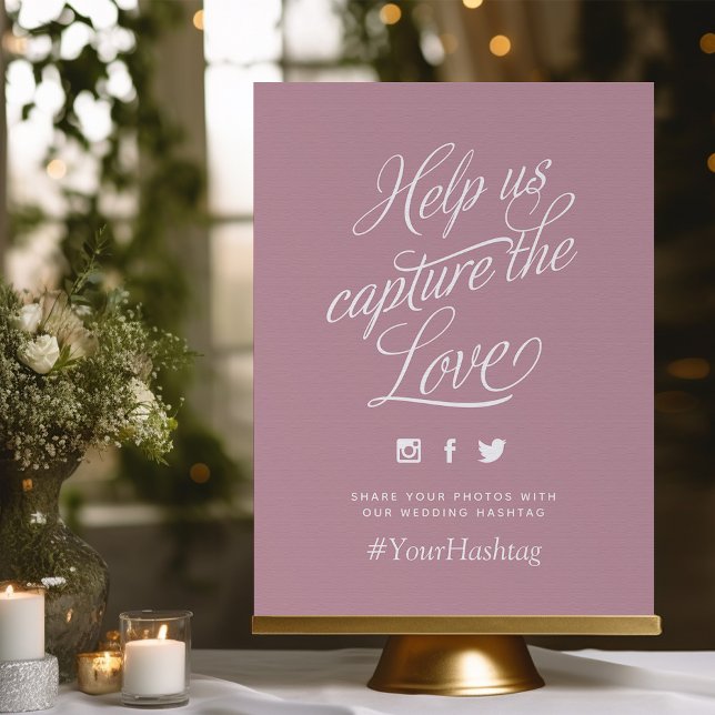 Affiche Signe Mariage personnalisé Mauve (Créateur téléchargé)