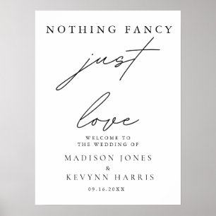 Affiche SIGNE Mariage Rien De Fancy Just Love