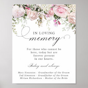 Affiche SIGNE Mariage Rose-Blanc Floral