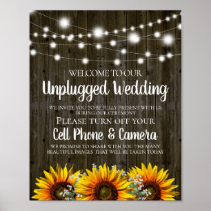 Affiche SIGNE Mariage Rustique Tournesol non bouché