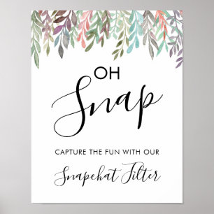 Affiche SIGNE mariage - SYMBOLE AQUATIQUE SOMMAIRE vert