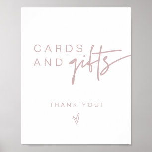 Affiche SIGNE MARLO Boho Dusty Rose Pink Cartes & Cadeaux