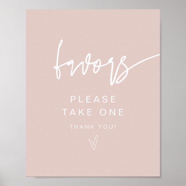Affiche SIGNE MARLO Moderne Boho Blush Rose Faveurs (Devant)