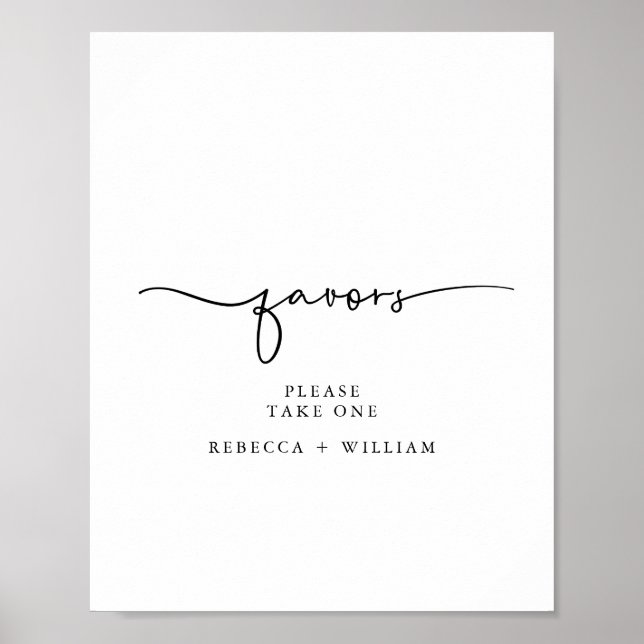 Affiche Signe minimal manuscrit de cartes de script et de  (Devant)