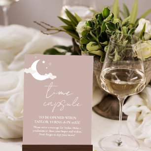 Affiche Signe minimaliste Baby shower rose