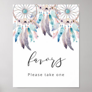 Affiche Signe minimaliste de Baby shower moderne Boho Fave