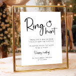 Affiche Signe minimaliste de script moderne<br><div class="desc">Ajoutez un élément ludique à votre douche nuptiale avec notre "Ring Hunt Minimalist Modern Script Sign". Ce panneau de douche nuptiale minimaliste noir et blanc est parfait pour le jeu Ring Hunt, avec un script manuscrit pour une touche d'élégance. Customisez ce panneau pour correspondre à votre style unique et rendre...</div>