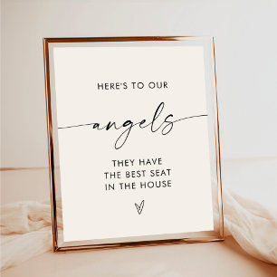 Affiche Signe Minimaliste En Mémoire D'Amour, Mémorial Mar
