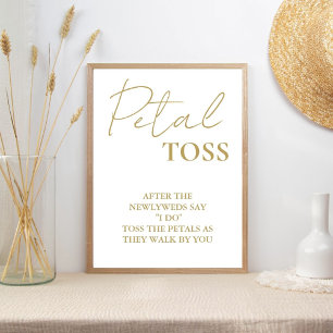 Affiche Signe minimaliste moderne Mariage de script Petal