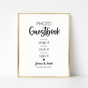 Affiche Signe minimaliste moderne Mariage photo