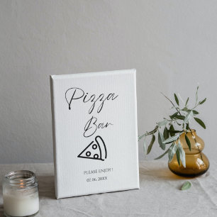 Affiche Signe minimaliste Pizza Bar Pizza Dîner de répétit