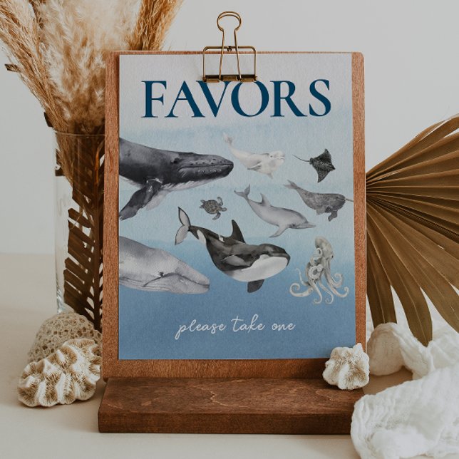 Affiche Signe moderne Rustique Baby shower Océan Faveurs (Créateur téléchargé)